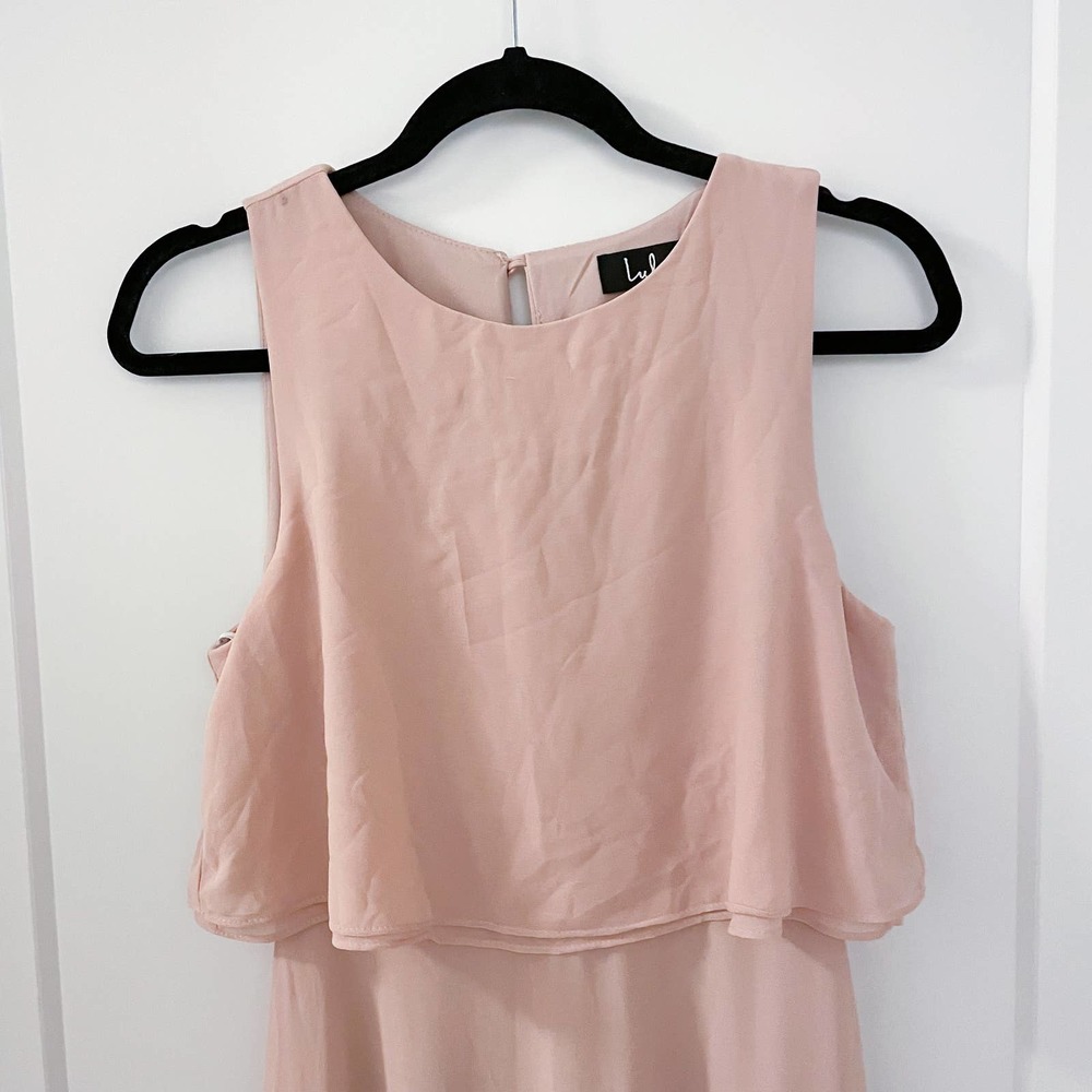 Lulus utterly enchanting flowy dress light pink - Picture 3 of 7